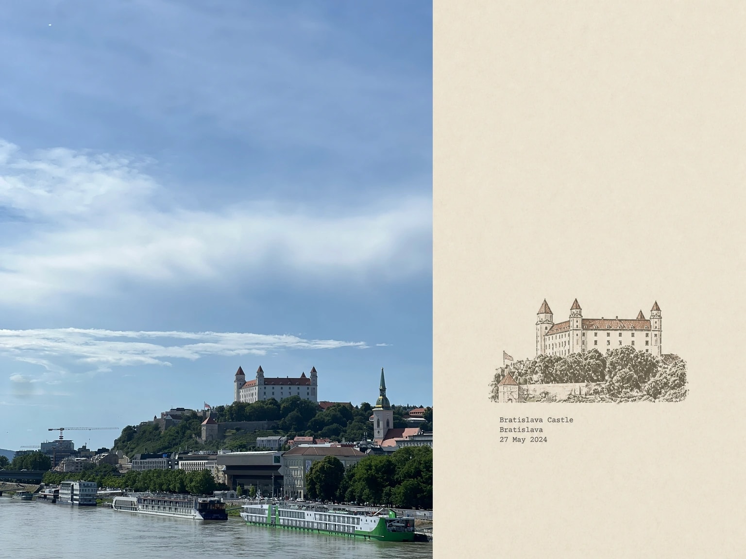Bratislava Castle from the Danube, Bratislava, 27 May 2024