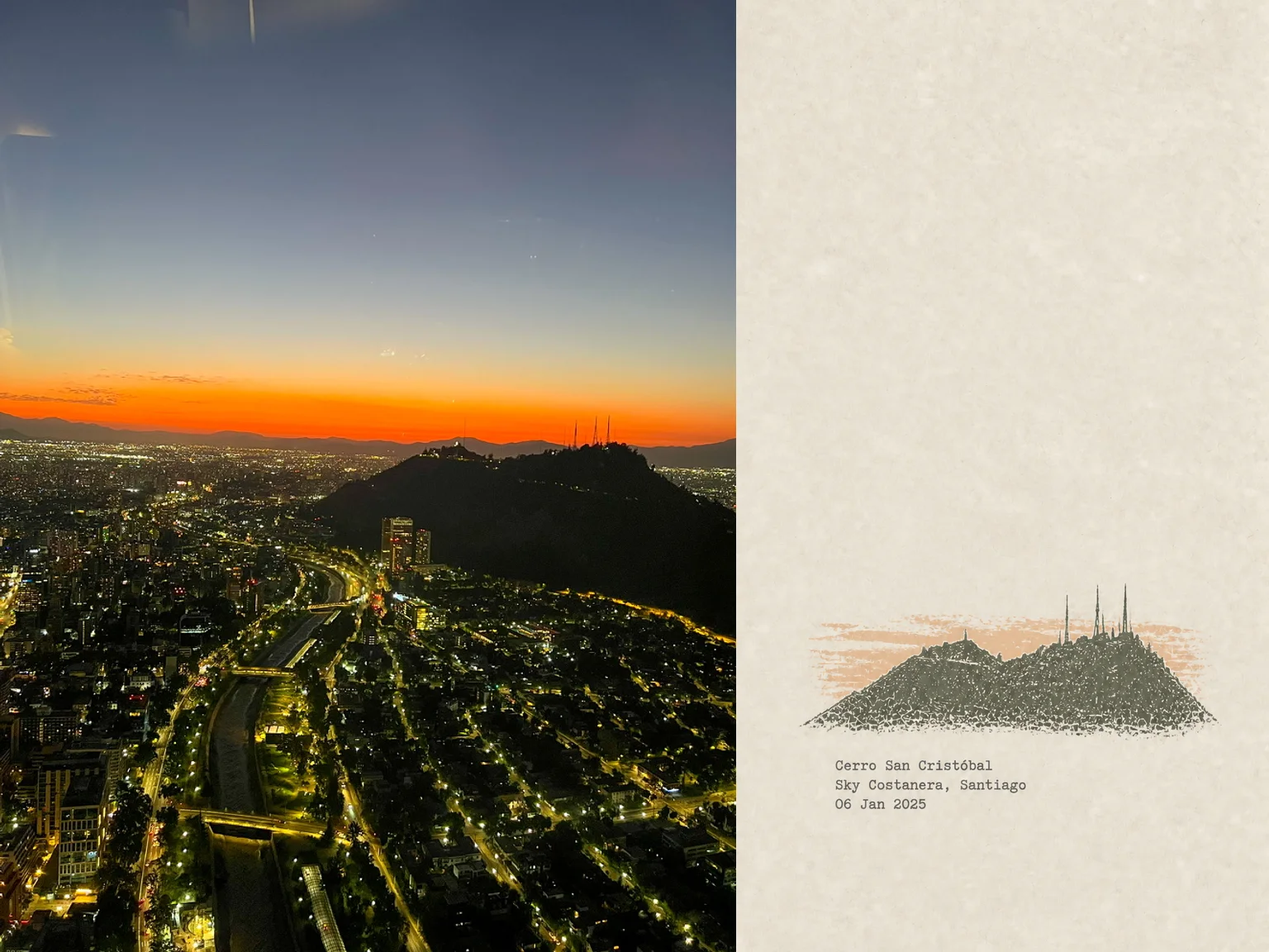 Cerro San Cristóbal, Sky Costanera, Santiago, 06 Jan 2025