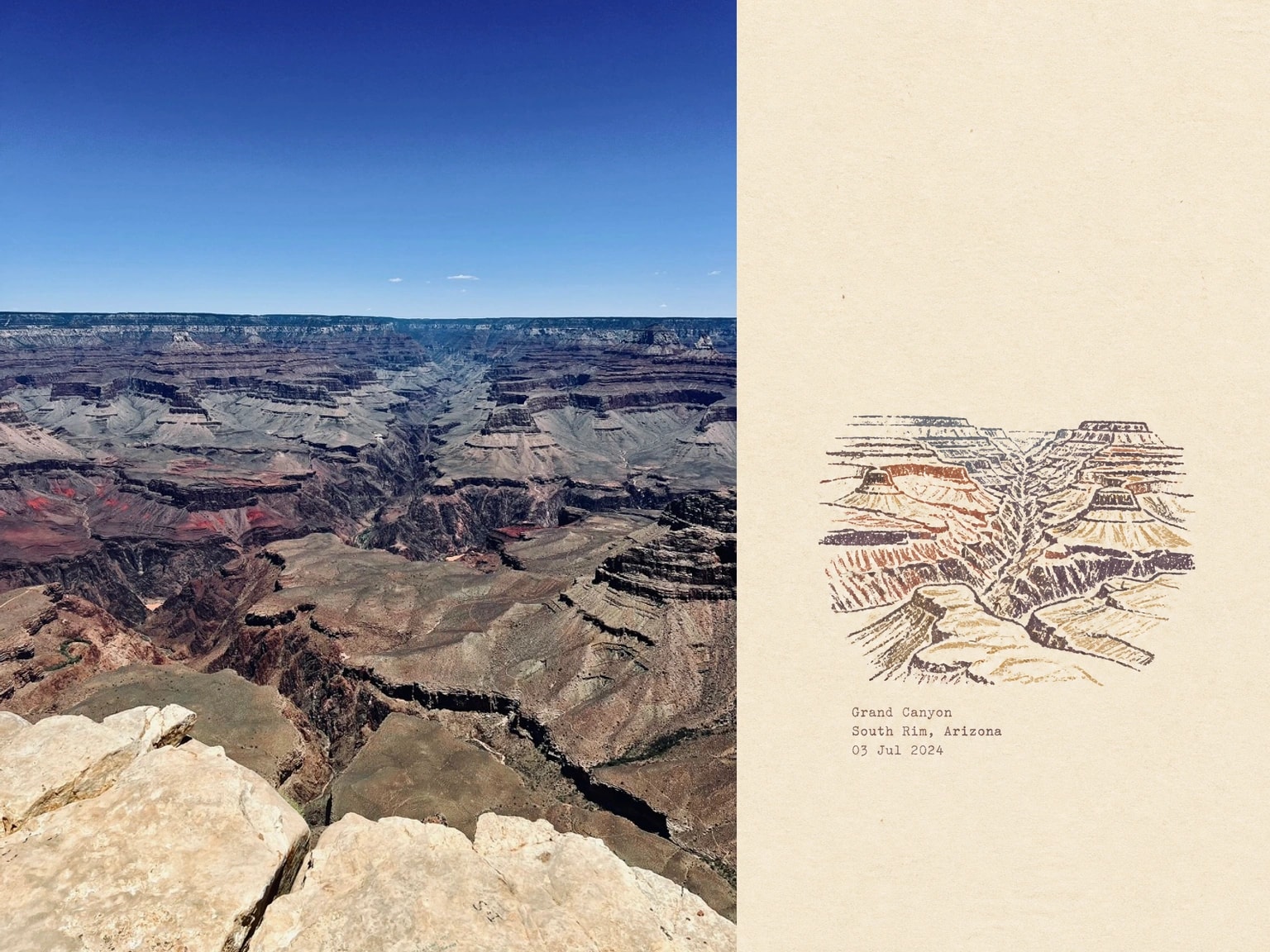 Grand Canyon, South Rim, Arizona, 03 Jul 2024