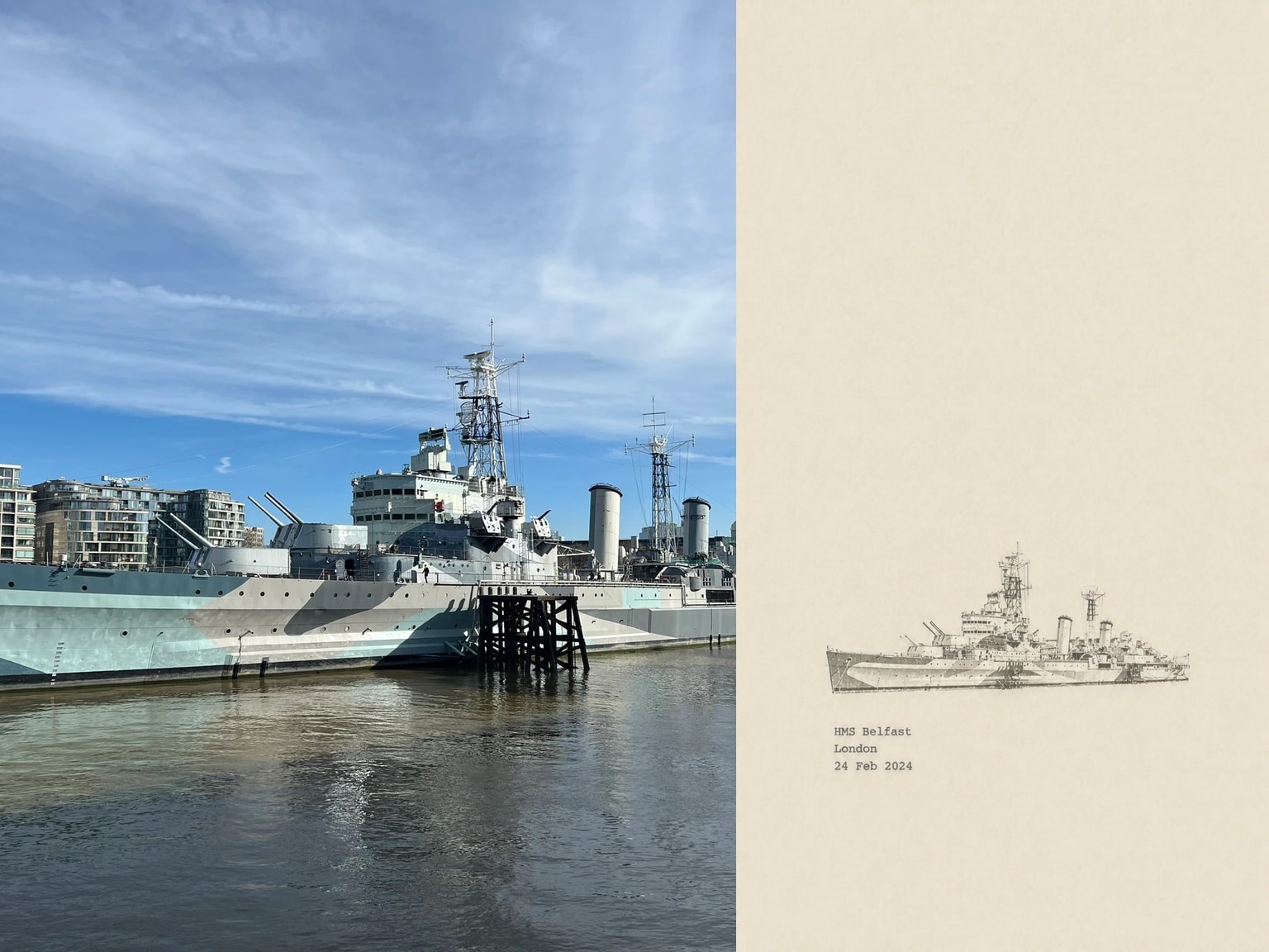 HMS Belfast, London, 24 Feb 2024