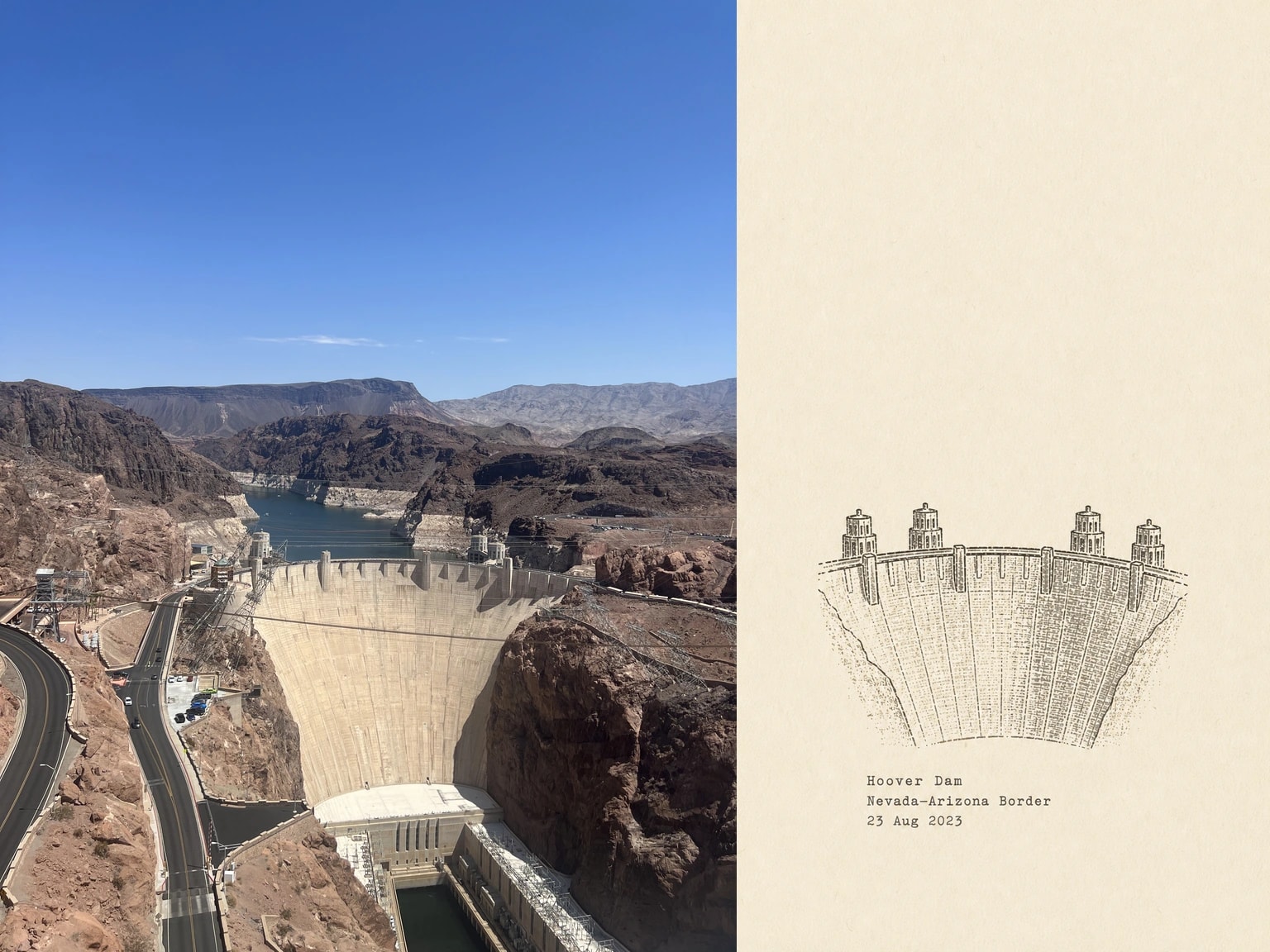 Hoover Dam, Nevada–Arizona Border, 23 Aug 2023