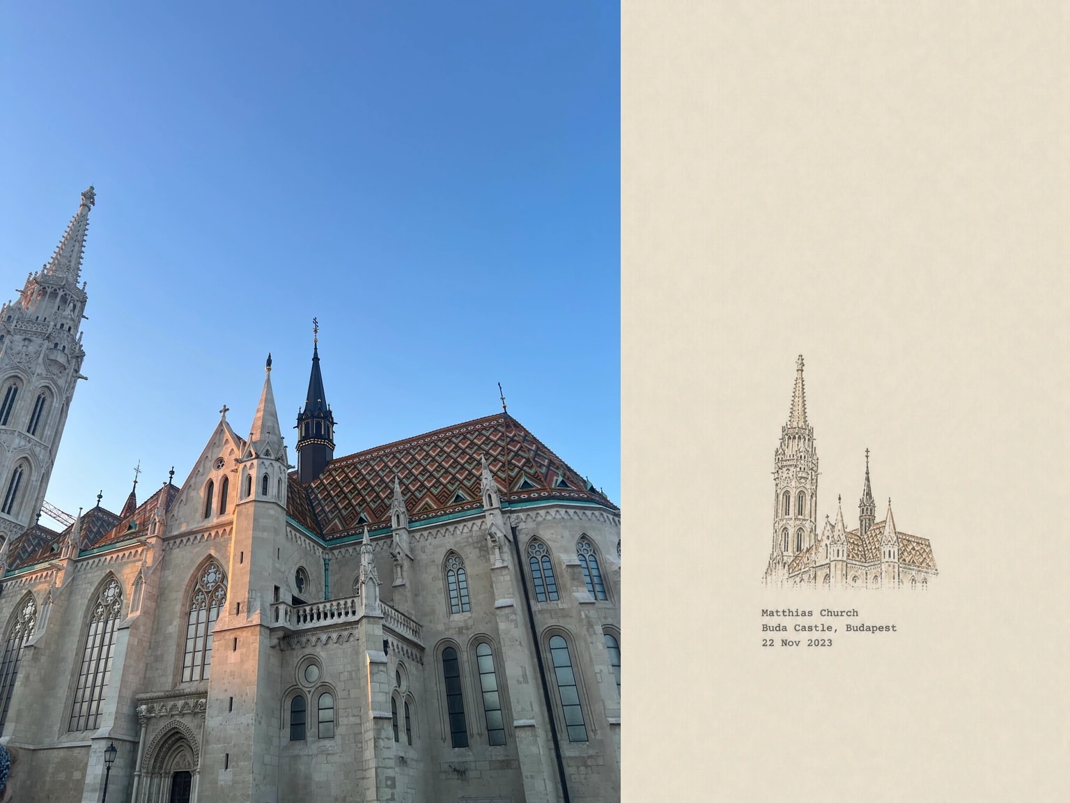 Matthias Church, Buda Castle, Budapest, 22 Nov 2023
