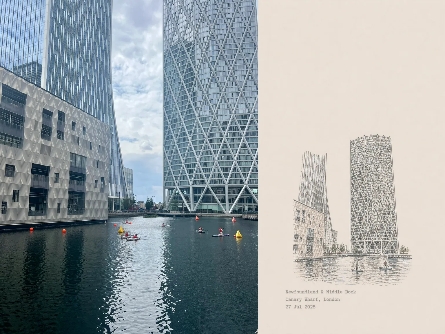 Newfoundland & Middle Dock, Canary Wharf, London, 27 Jul 2025