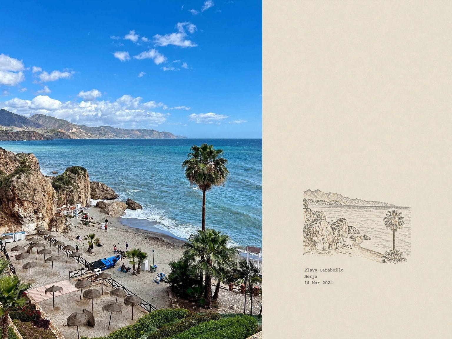 Playa Carabeillo, Nerja, 14 Mar 2024