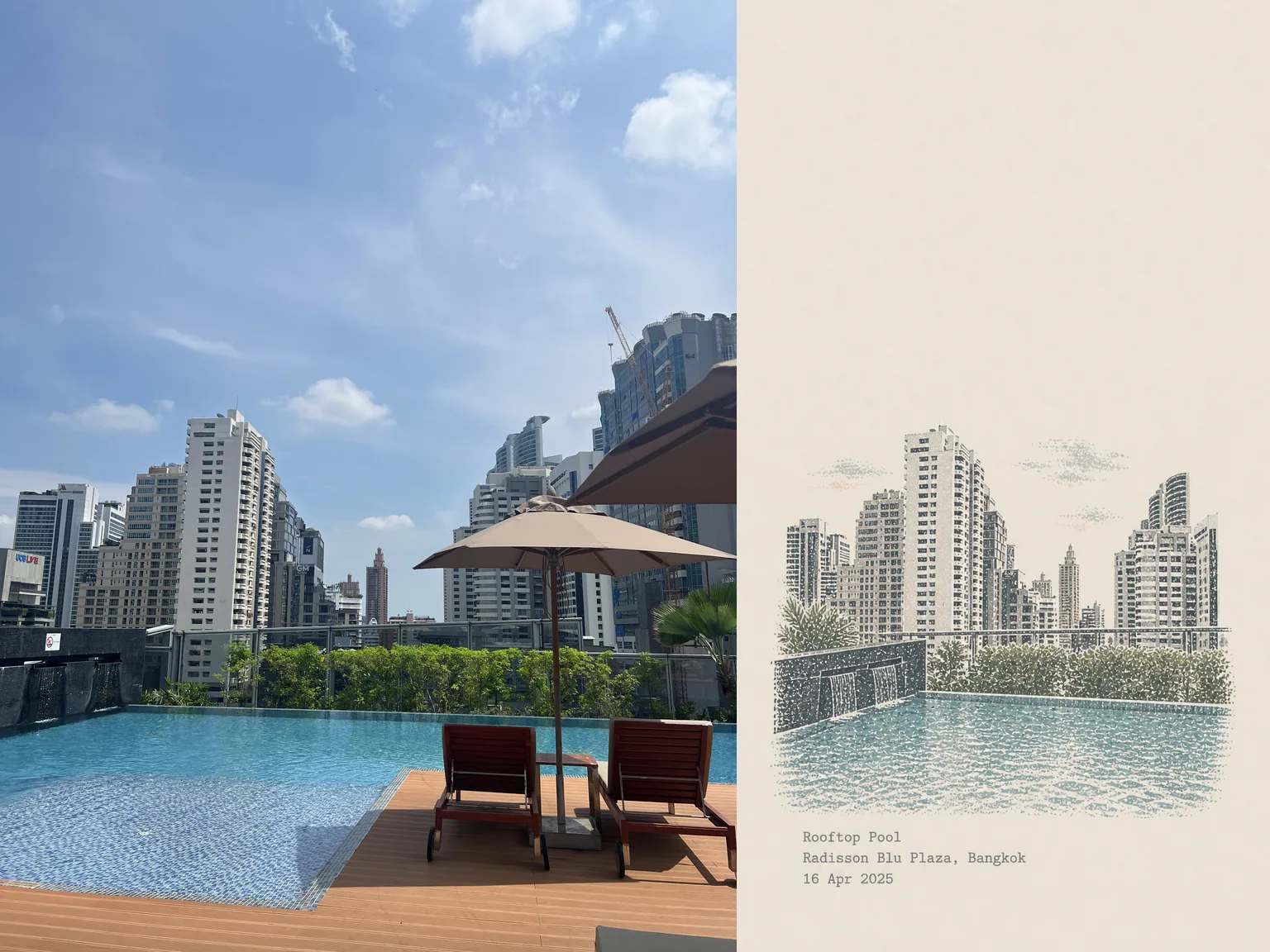 Rooftop Pool, Radisson Blu Plaza, Bangkok, 16 Apr 2025