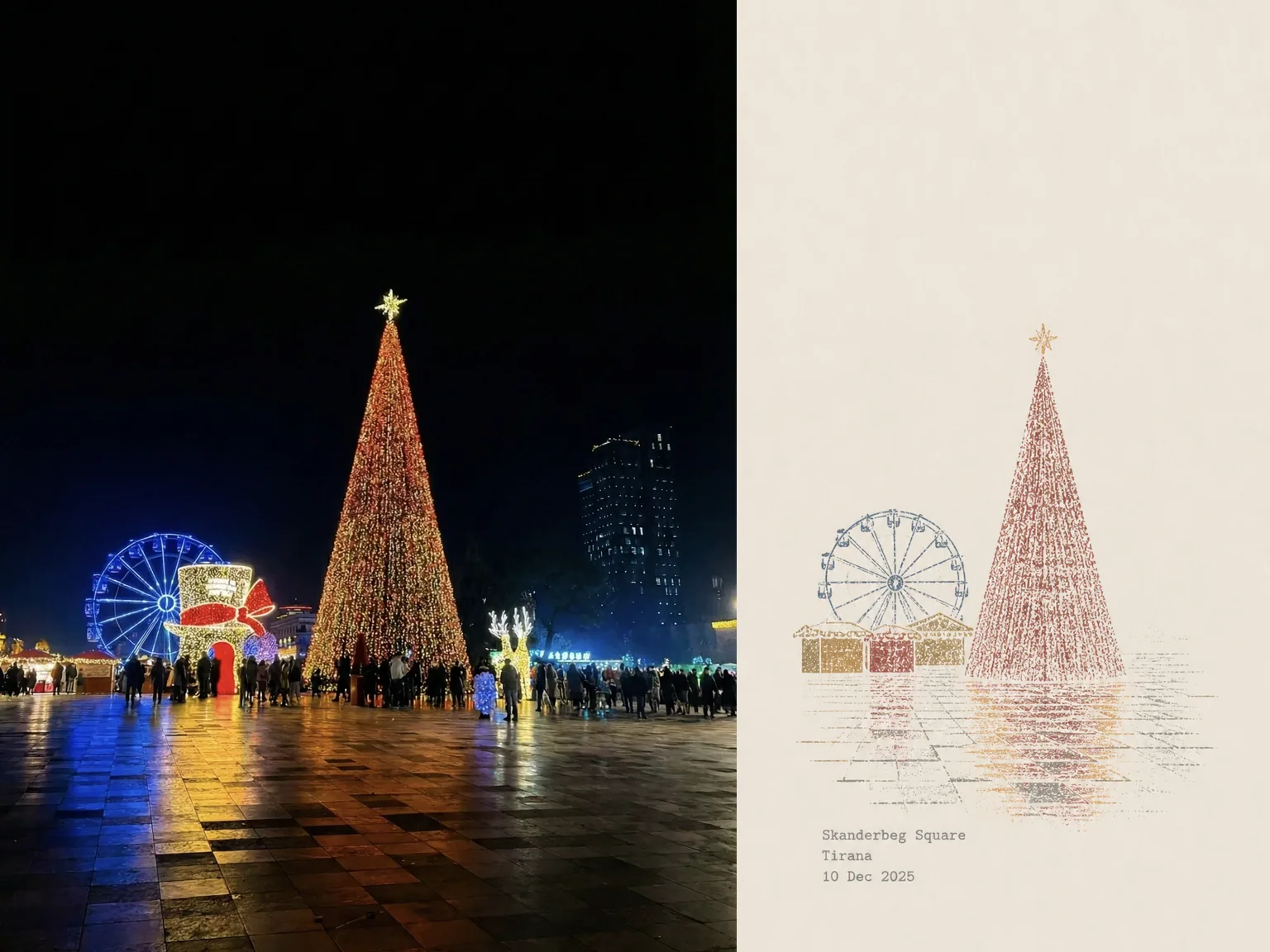 Skanderbeg Square, Tirana, 10 Dec 2025