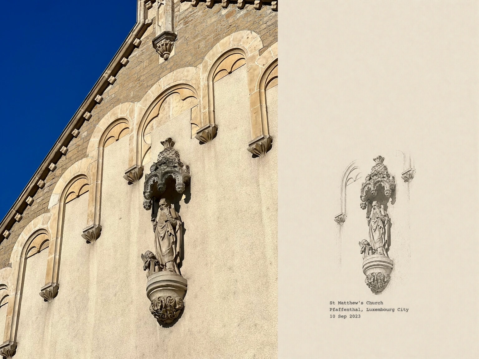St Matthew's Church, Pfaffenthal, Luxembourg City, 10 Sep 2023