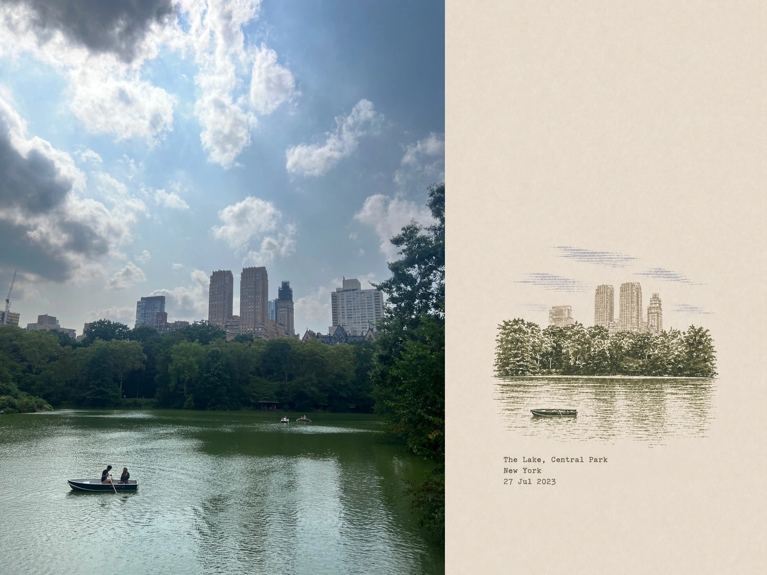 The Lake, Central Park, New York, 27 Jul 2023